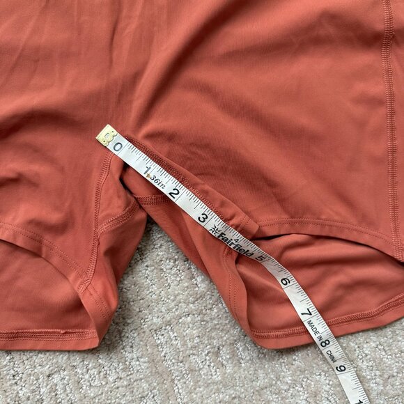 Gymshark x KKFit Crop Top Sports Bra Bike Short & Athletic Shorts in Terra Cotta - Picture 16 of 16